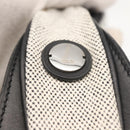 HERMES Sac Luco MM Shoulder Bag Canvas Leather Gray Black Silver Auth bs29413-17