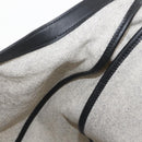 HERMES Sac Luco MM Shoulder Bag Canvas Leather Gray Black Silver Auth bs29413-19