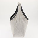 HERMES Sac Luco MM Shoulder Bag Canvas Leather Gray Black Silver Auth bs29413-3