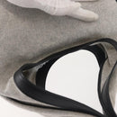 HERMES Sac Luco MM Shoulder Bag Canvas Leather Gray Black Silver Auth bs29413-6