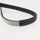 HERMES Sac Luco MM Shoulder Bag Canvas Leather Gray Black Silver Auth bs29413-7