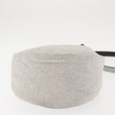 HERMES Sac Luco MM Shoulder Bag Canvas Leather Gray Black Silver Auth bs29413-5