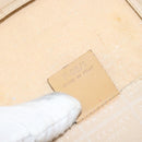 CELINE Vanity Pouch Leather metal Beige Gold Auth bs29414-12