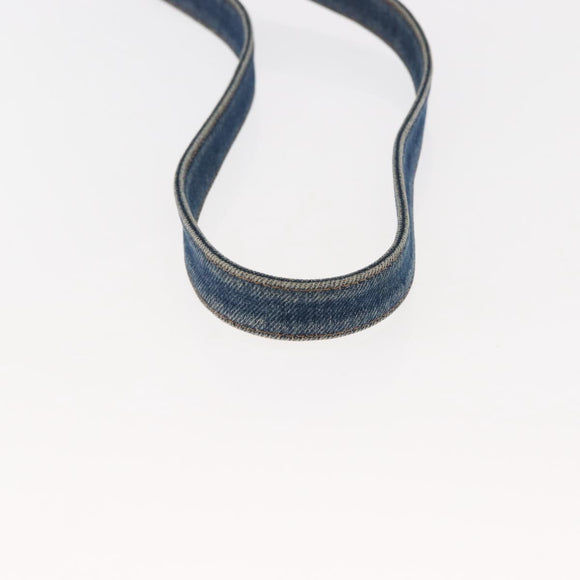 CHANEL COCO Mark vanity Hand Bag Denim 2way Blue CC Auth bs29416