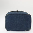 CHANEL COCO Mark vanity Hand Bag Denim 2way Blue CC Auth bs29416-6