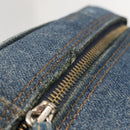 CHANEL COCO Mark vanity Hand Bag Denim 2way Blue CC Auth bs29416-9