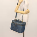 CHANEL COCO Mark vanity Hand Bag Denim 2way Blue CC Auth bs29416-26