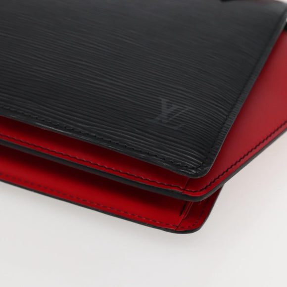 LOUIS VUITTON Epi Bicolor Varenne Hand Bag Black Red M52387 LV Auth bs29417