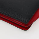 LOUIS VUITTON Epi Bicolor Varenne Hand Bag Black Red M52387 LV Auth bs29417-16