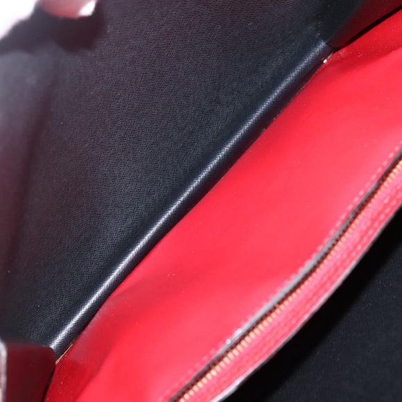 LOUIS VUITTON Epi Bicolor Varenne Hand Bag Black Red M52387 LV Auth bs29417