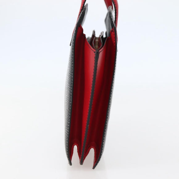 LOUIS VUITTON Epi Bicolor Varenne Hand Bag Black Red M52387 LV Auth bs29417