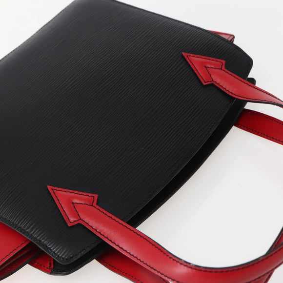 LOUIS VUITTON Epi Bicolor Varenne Hand Bag Black Red M52387 LV Auth bs29417