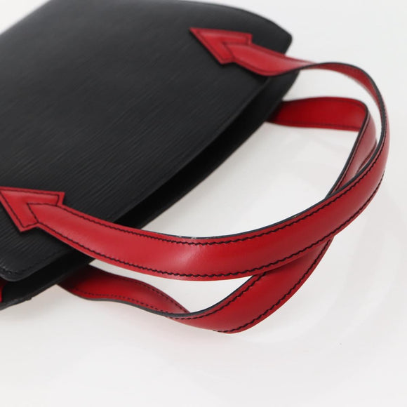 LOUIS VUITTON Epi Bicolor Varenne Hand Bag Black Red M52387 LV Auth bs29417