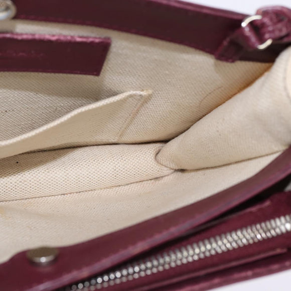 BALENCIAGA Navy Pochette Shoulder Bag Canvas Leather White 390641 Auth bs29426