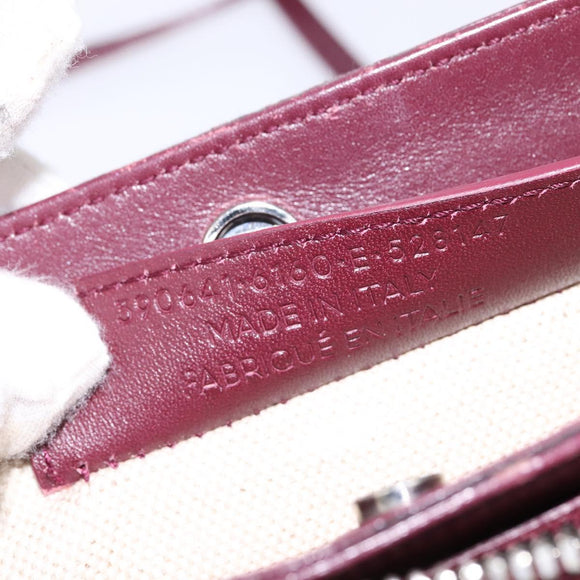 BALENCIAGA Navy Pochette Shoulder Bag Canvas Leather White 390641 Auth bs29426