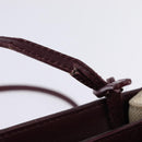 BALENCIAGA Navy Pochette Shoulder Bag Canvas Leather White 390641 Auth bs29426-9