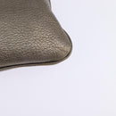 LOEWE anagram Shoulder Bag Leather Gold Auth bs29427-16