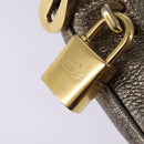 LOEWE anagram Shoulder Bag Leather Gold Auth bs29427-10