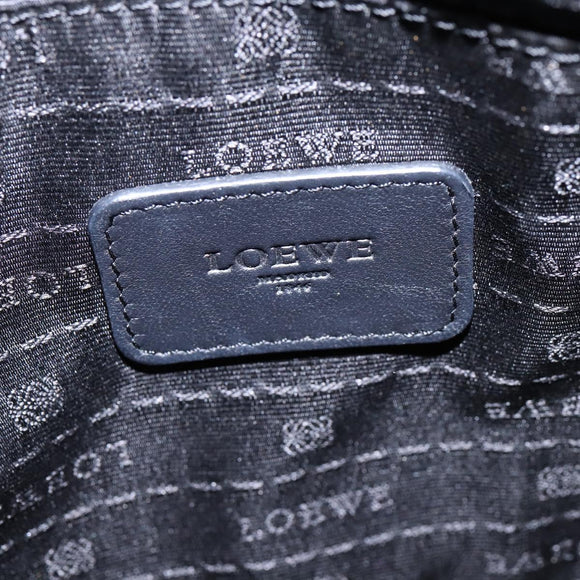 LOEWE anagram Shoulder Bag Leather Gold Auth bs29427