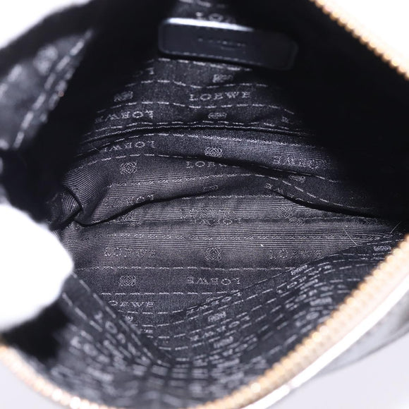 LOEWE anagram Shoulder Bag Leather Gold Auth bs29427