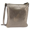 LOEWE anagram Shoulder Bag Leather Gold Auth bs29427-2