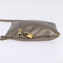 LOEWE anagram Shoulder Bag Leather Gold Auth bs29427-3