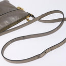 LOEWE anagram Shoulder Bag Leather Gold Auth bs29427-7