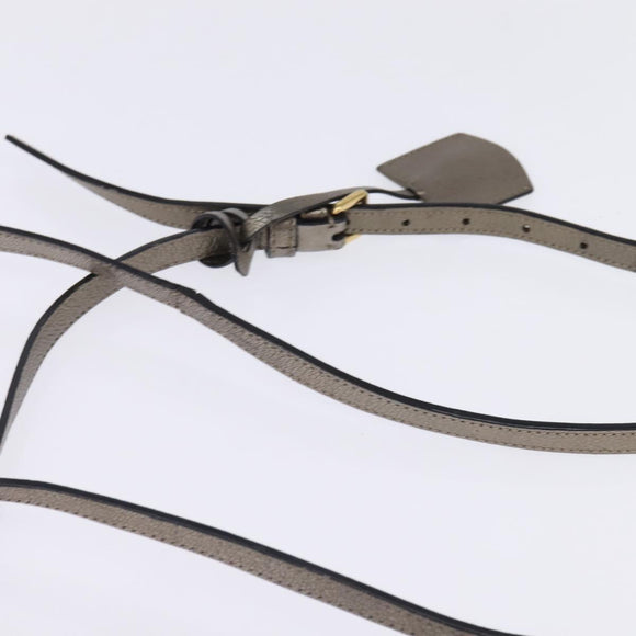 LOEWE anagram Shoulder Bag Leather Gold Auth bs29427