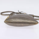 LOEWE anagram Shoulder Bag Leather Gold Auth bs29427-5