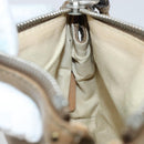 Chloe Paddington Accessory Pouch Leather Silver Beige Auth bs29428-16