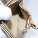 Chloe Paddington Accessory Pouch Leather Silver Beige Auth bs29428-18