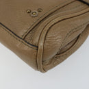 Chloe Paddington Accessory Pouch Leather Silver Beige Auth bs29428-8