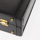 FENDI Attache case Hand Bag Leather Black Auth bs29431-14