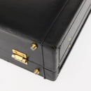 FENDI Attache case Hand Bag Leather Black Auth bs29431-16