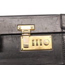 FENDI Attache case Hand Bag Leather Black Auth bs29431-17