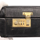 FENDI Attache case Hand Bag Leather Black Auth bs29431-10