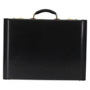 FENDI Attache case Hand Bag Leather Black Auth bs29431-2