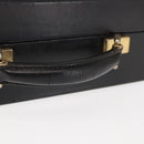 FENDI Attache case Hand Bag Leather Black Auth bs29431-7