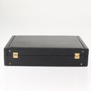 FENDI Attache case Hand Bag Leather Black Auth bs29431-5