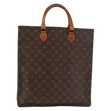 LOUIS VUITTON Monogram Sac Plat Hand Bag Vintage M51140 LV Auth bs29434