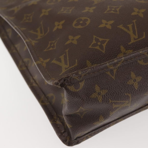 LOUIS VUITTON Monogram Sac Plat Hand Bag Vintage M51140 LV Auth bs29434