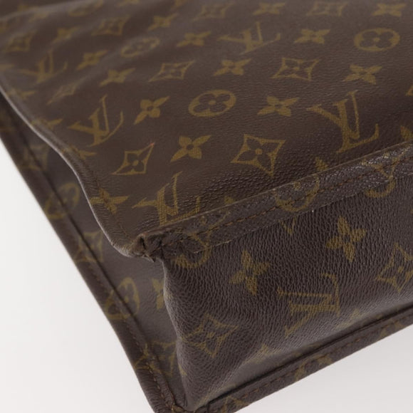 LOUIS VUITTON Monogram Sac Plat Hand Bag Vintage M51140 LV Auth bs29434