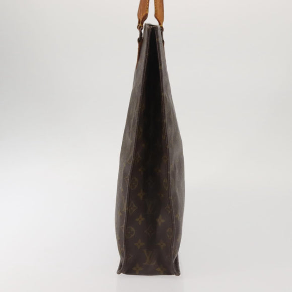 LOUIS VUITTON Monogram Sac Plat Hand Bag Vintage M51140 LV Auth bs29434