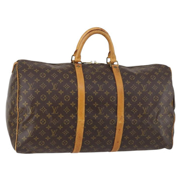 LOUIS VUITTON Monogram Keepall 55 Boston Bag M41424 LV Auth bs29438