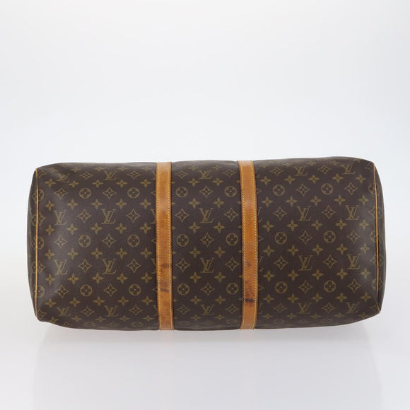 LOUIS VUITTON Monogram Keepall 55 Boston Bag M41424 LV Auth bs29438