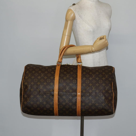 LOUIS VUITTON Monogram Keepall 55 Boston Bag M41424 LV Auth bs29438