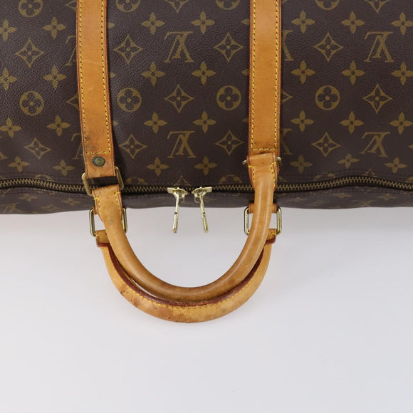 LOUIS VUITTON Monogram Keepall 55 Boston Bag M41424 LV Auth bs29438