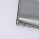 Salvatore Ferragamo Gancini Shoulder Bag Leather Silver Auth bs29440-10