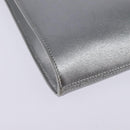 Salvatore Ferragamo Gancini Shoulder Bag Leather Silver Auth bs29440-12