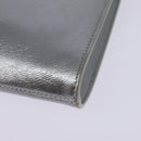 Salvatore Ferragamo Gancini Shoulder Bag Leather Silver Auth bs29440-13